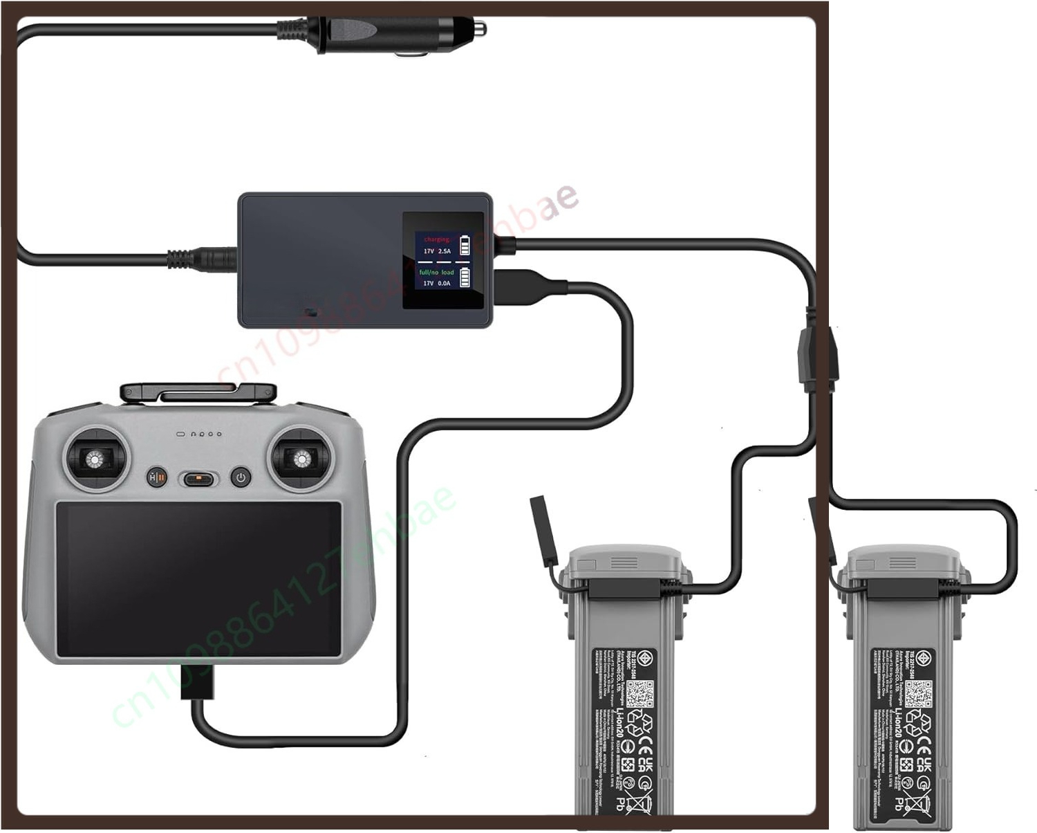 LCD battery car charger for DJ - đánh giá và giá Drone Battery 3S