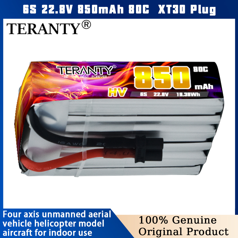 TERANTY 6S 22.8V 850mAh 80C HV - đánh giá và giá Drone Battery 6S