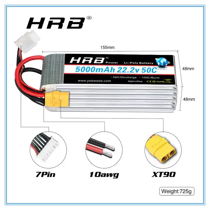 HRB Lipo Battery 2~6S 2200mah/ - đánh giá và giá Drone Battery 6S