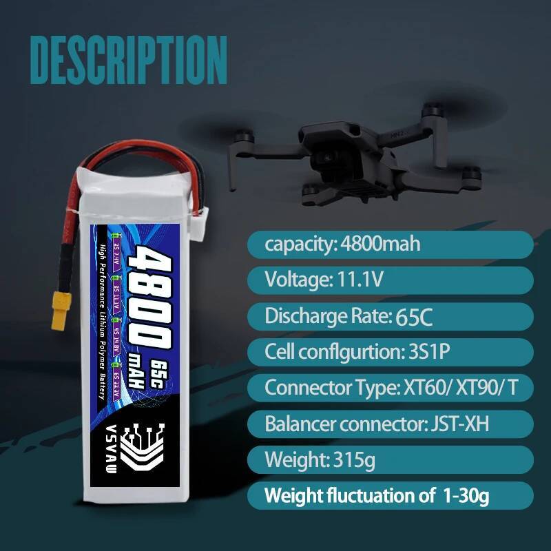 VSVAW 3S Lipo Battery for FPV  - đánh giá và giá Drone Battery Plate
