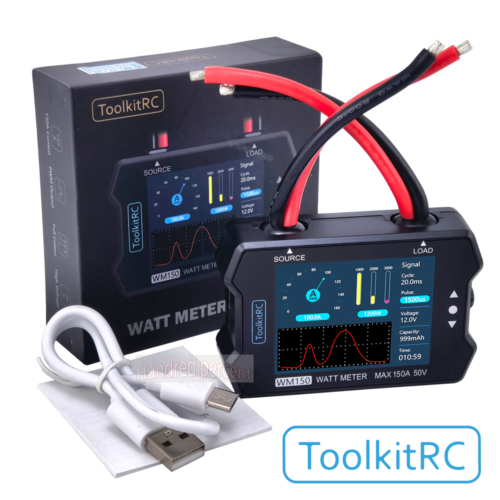 ToolkitRC WM150 150A 50V Watt  - đánh giá và giá Drone Battery Voltage Checker
