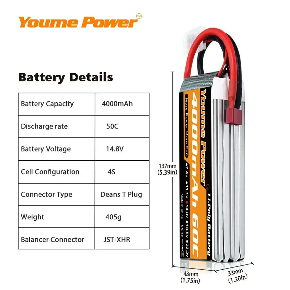 4S 14.8V Lipo Battery 3300mah  - đánh giá và giá Drone Battery 4S