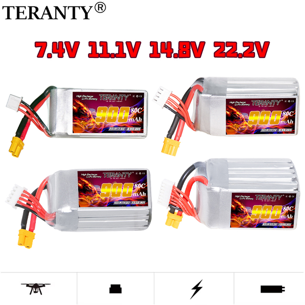 TERANTY 2S 3S 4S 6S 7.4V 11.1V - đánh giá và giá Drone Battery 4S