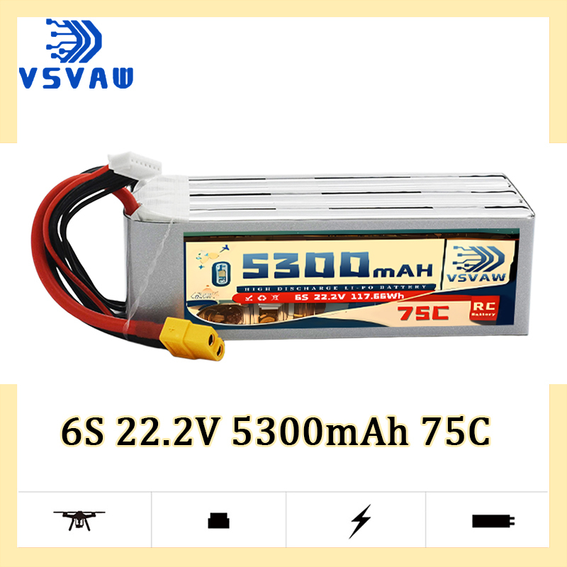 VSVAW 6S 5300mAh Lipo Battery  - đánh giá và giá Drone Battery Connector