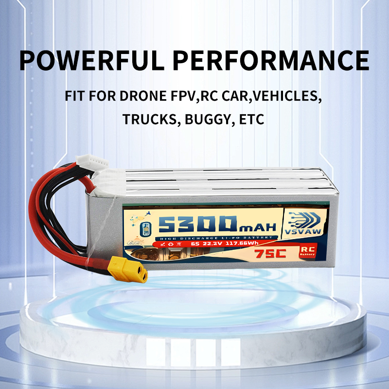 VSVAW 6S 5300mAh Lipo Battery  - đánh giá và giá Drone Battery Connector