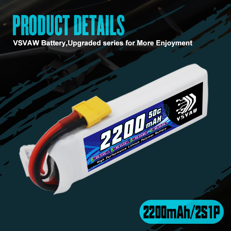 VSVAW 7.4V 2200mah 2S Drone Li - đánh giá và giá Drone Battery Plate