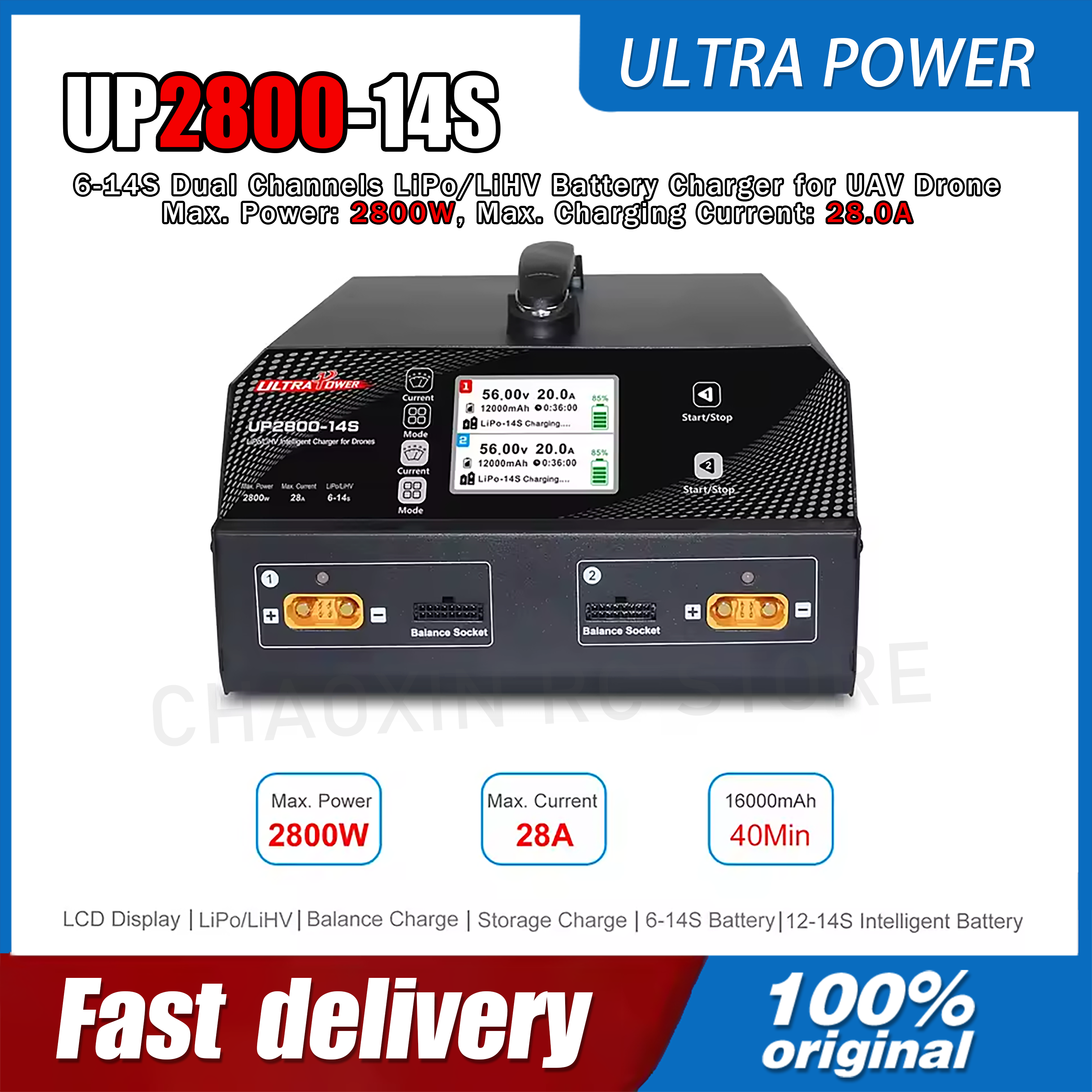 ULTRA POWER UP2800-14S 2X1400W - đánh giá và giá Drone Battery Charger