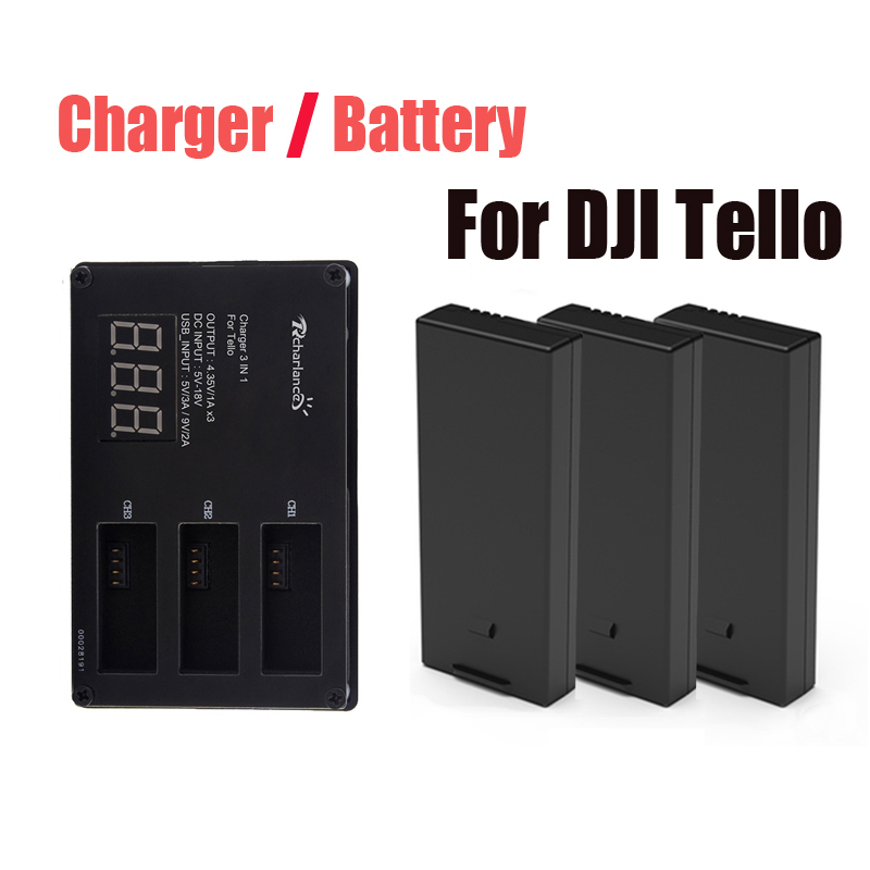 Original DJI Tello battery / D - đánh giá và giá Drone Battery Balance Charger