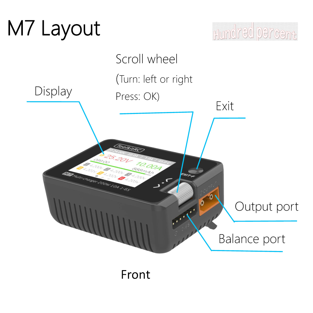 ToolkitRC M7 Charger Intellige - đánh giá và giá Drone Battery Voltage Checker