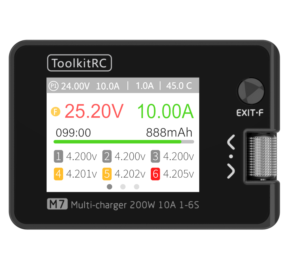 ToolkitRC M7 Charger Intellige - đánh giá và giá Drone Battery Voltage Checker