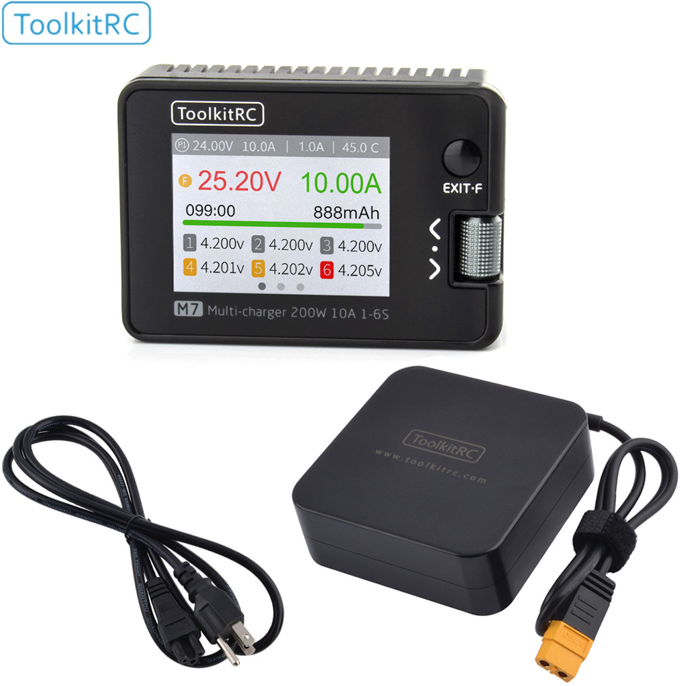 ToolkitRC M7 200W 10A Balance  - đánh giá và giá Drone Battery Voltage Checker