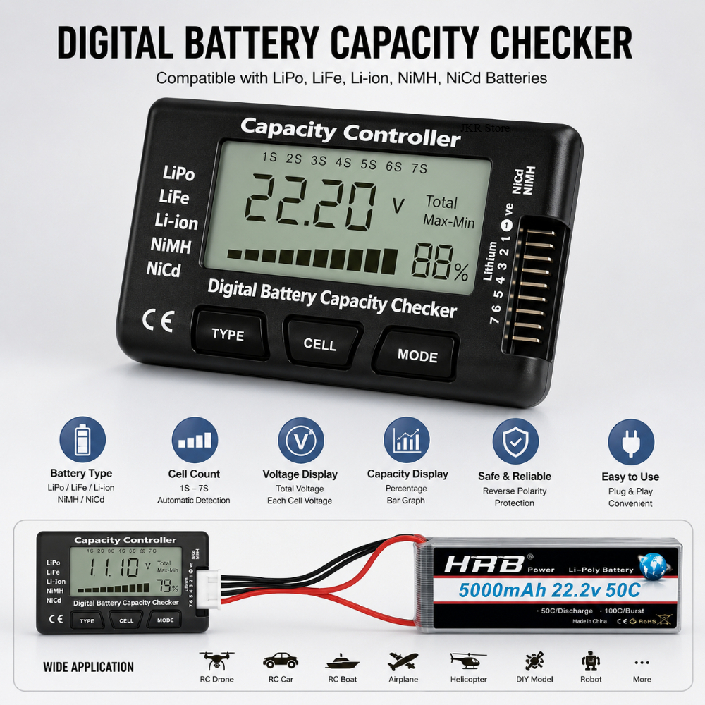 Handheld Battery Capacity Chec - đánh giá và giá Drone Battery Voltage Checker