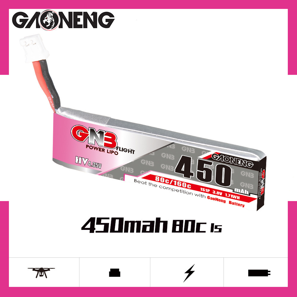 GNB HV 1S 3.8V 450mAh 80C/160C - đánh giá và giá Drone Battery Lipo