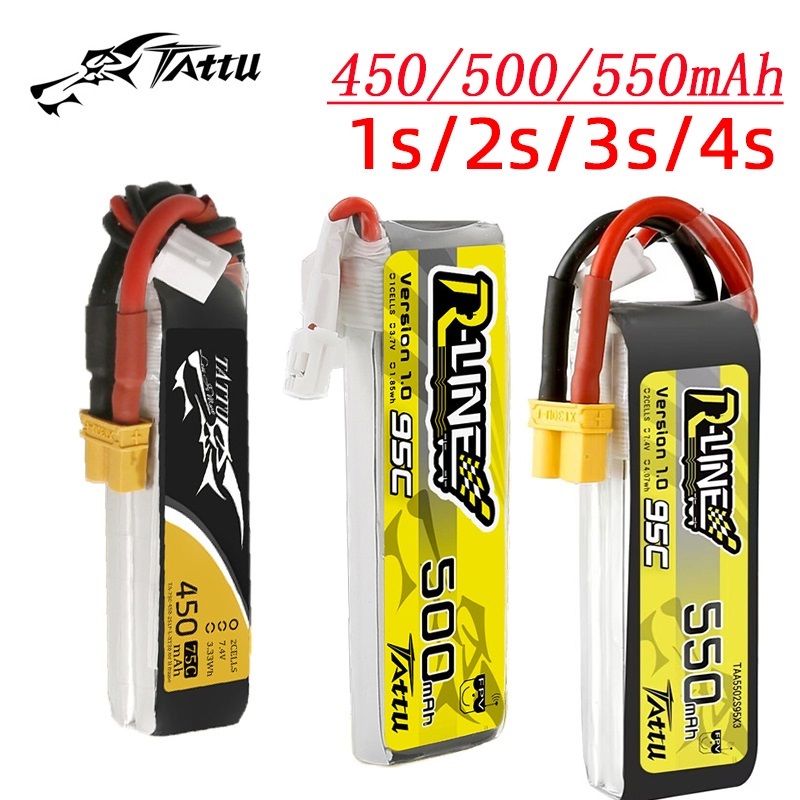 3Pcs NEW TATTU 450/500/550mAh  - đánh giá và giá Drone Battery Lipo