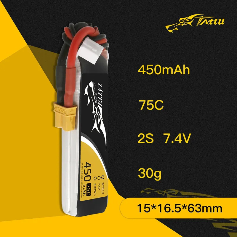 3Pcs NEW TATTU 450/500/550mAh  - đánh giá và giá Drone Battery Lipo